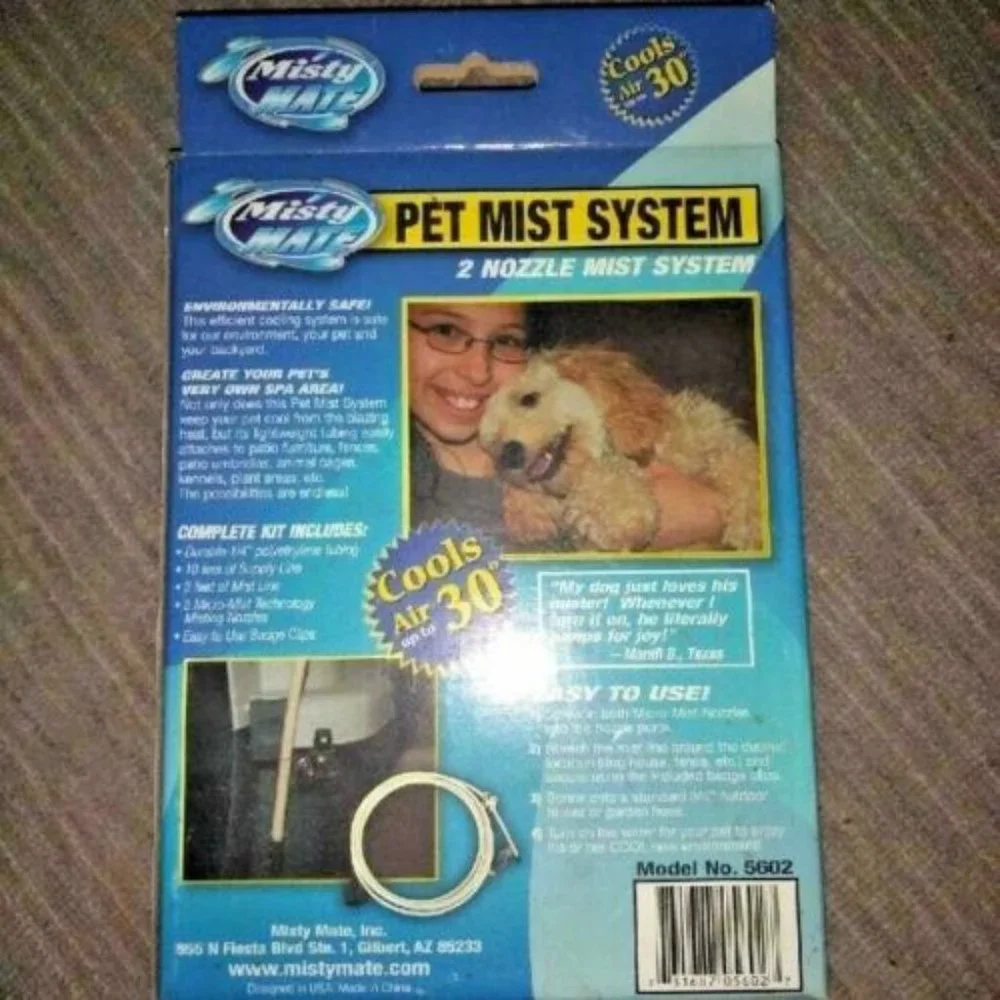 NEW MISTY MATE PET MIST SYSTEM rabbit horse cool mist dog cat animal safety bird